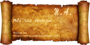 Mátai Andrea névjegykártya