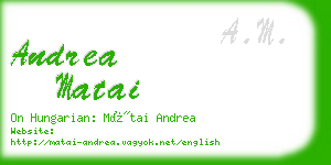 andrea matai business card